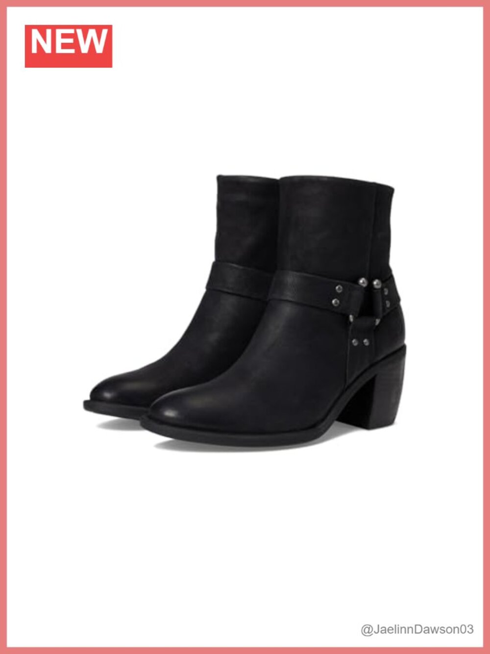 Women's Dakota Ankle Bootie Leather Block Heel Zip